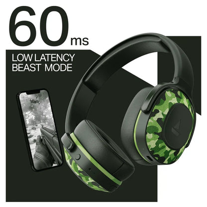 ENX Wireless Gaming Headphones – Up to 60 Hours Playtime, Deep Bass & Low-Latency Audio