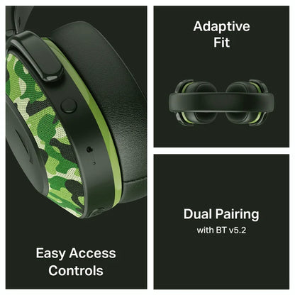 ENX Wireless Gaming Headphones – Up to 60 Hours Playtime, Deep Bass & Low-Latency Audio