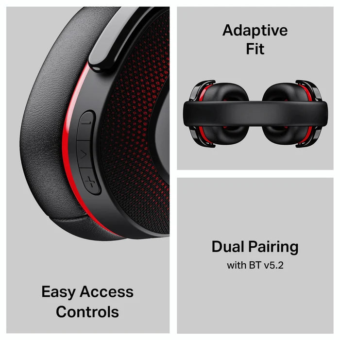 ENX Wireless Gaming Headphones – 60 Hours Playtime, 40mm Drivers & Deep Bass
