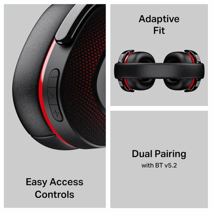 ENX Wireless Gaming Headphones – 60 Hours Playtime, 40mm Drivers & Deep Bass