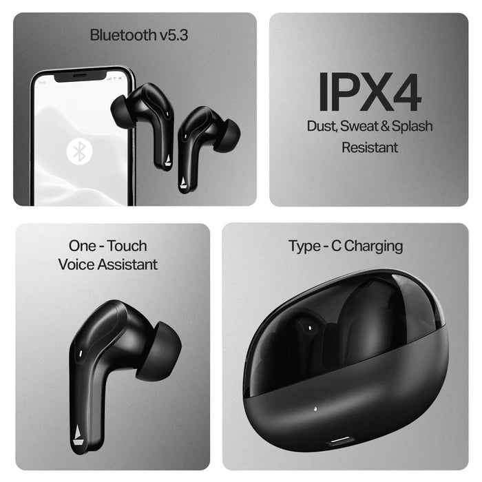 Premium TWS Earbuds – Deep Bass, IPX4 Water Resistance & 50H Total Playtime
